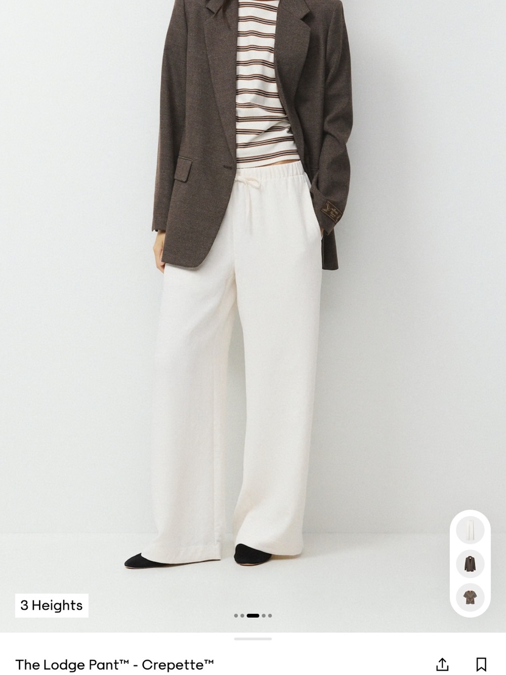 Aritzia lodge pant. Birch. Size medium. Like new.